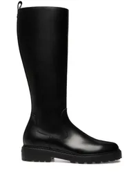 Bally Stiefel mit Logo-Schild Schwarz