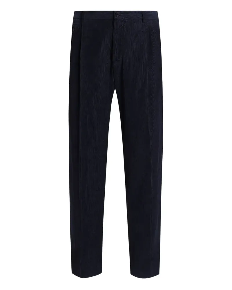 Dolce & Gabbana Chino aus Cord mit Falten - Blau Blau