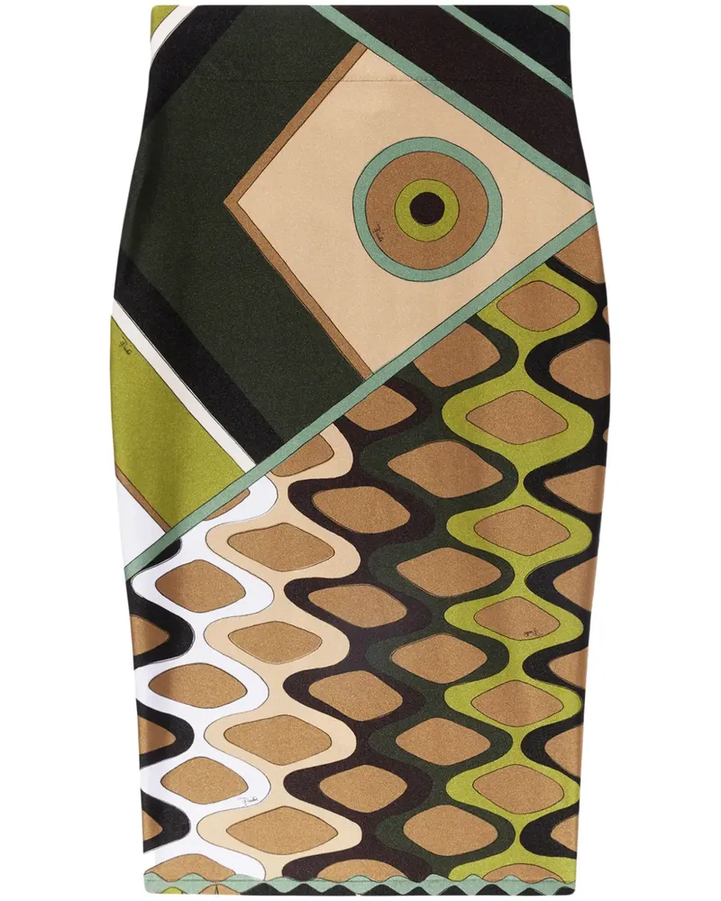 Emilio Pucci Bleistiftrock mit Vivara-Print - Grün Grün