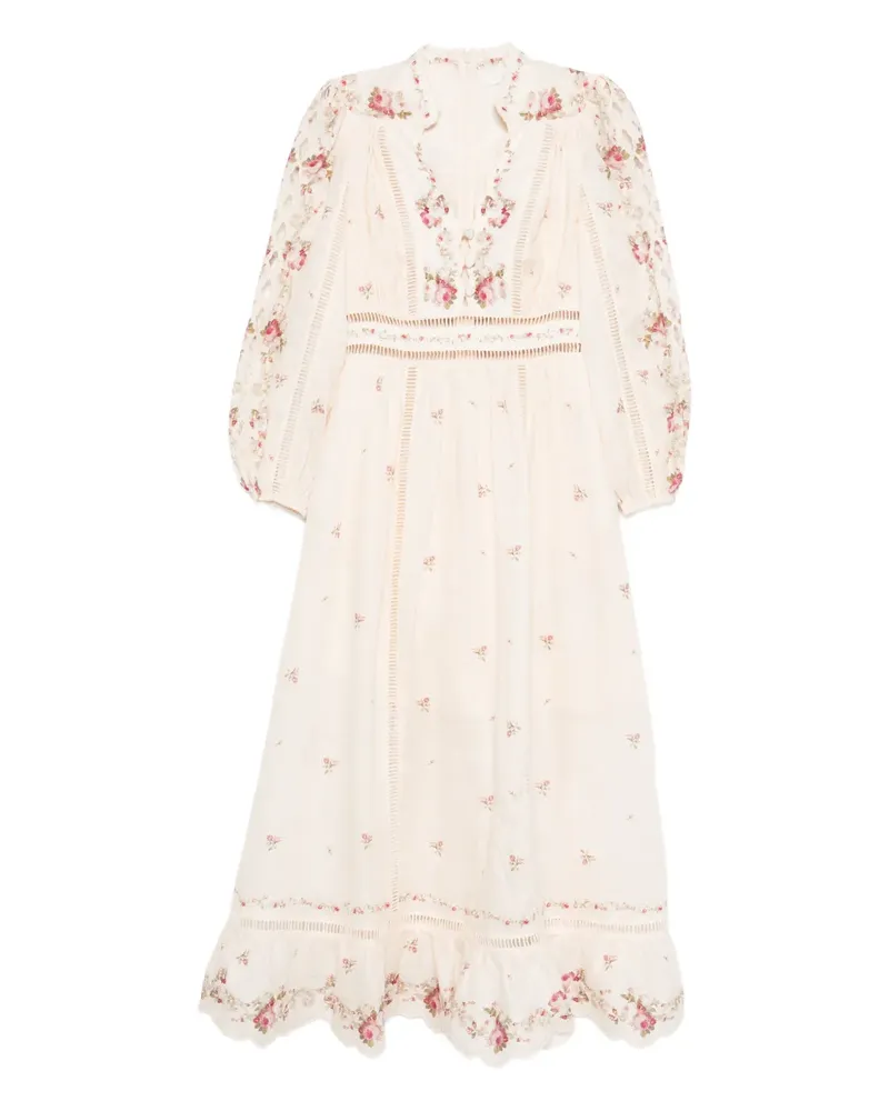 Zimmermann Patience floral maxi dress - Nude Nude