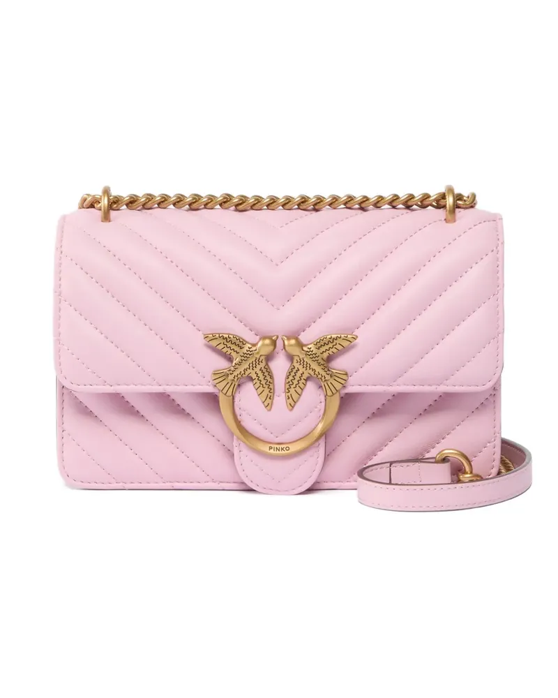 Pinko Love One Mini chevron cross body bag - Rosa Rosa