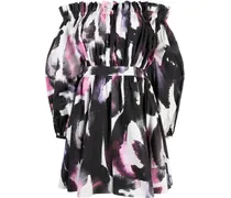 Schulterfreies Minikleid - Weiß