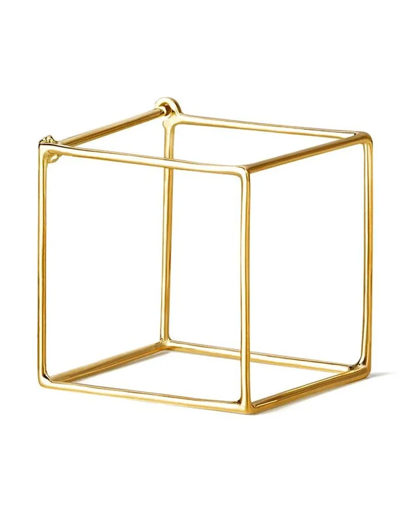 SHIHARA Viereckiger Ohrring 20 - Metallic Metallic