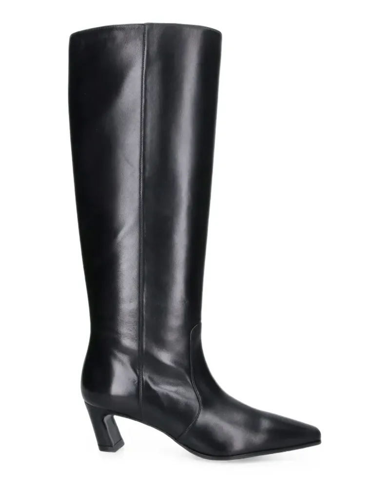 Stuart Weitzman Stassi 50 square-toe leather boots - Schwarz Schwarz