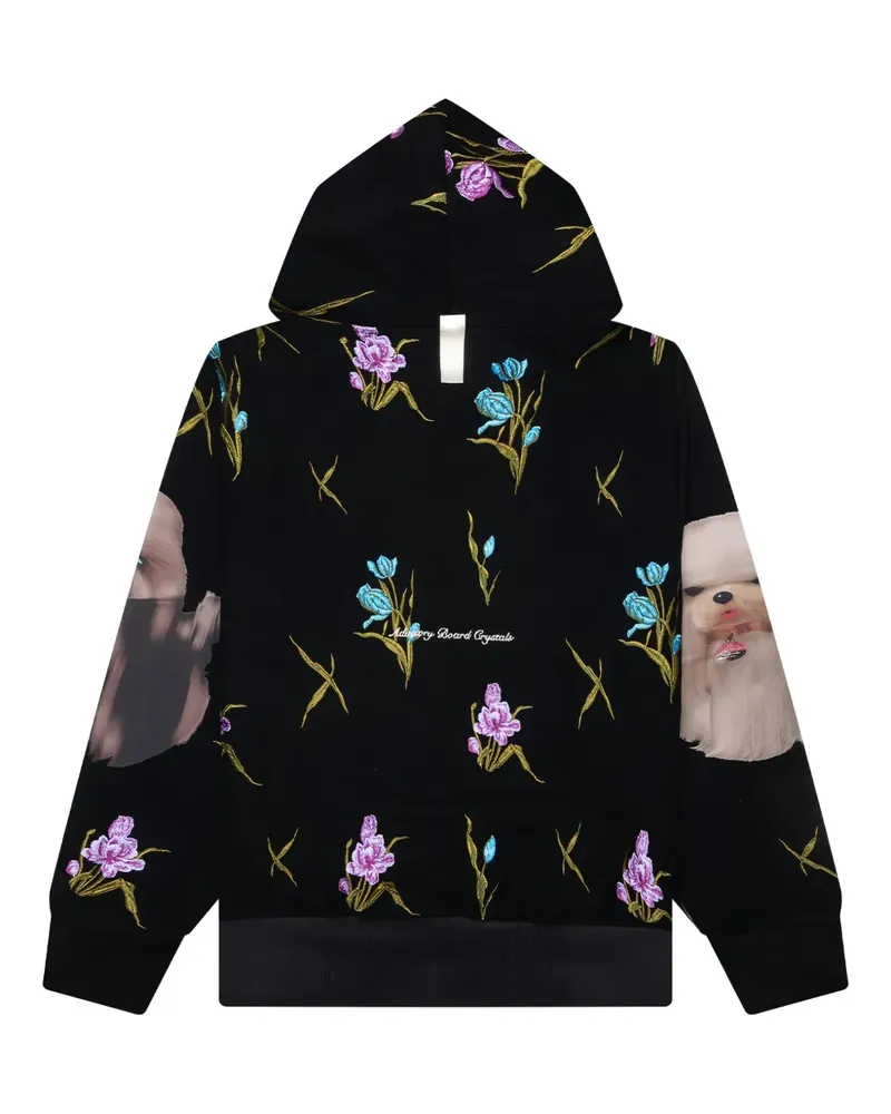 Abc. Hoodie mit Blumen-Print - Schwarz Schwarz