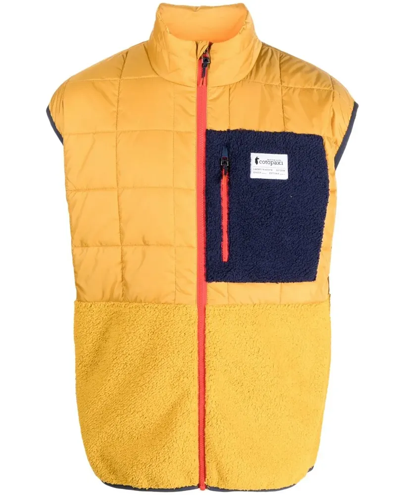 Cotopaxi Gefütterte Weste mit Logo-Patch - Gelb Gelb