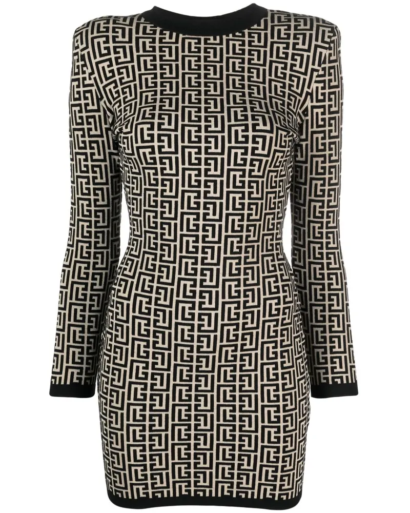 Balmain Kleid mit Print - Nude Nude