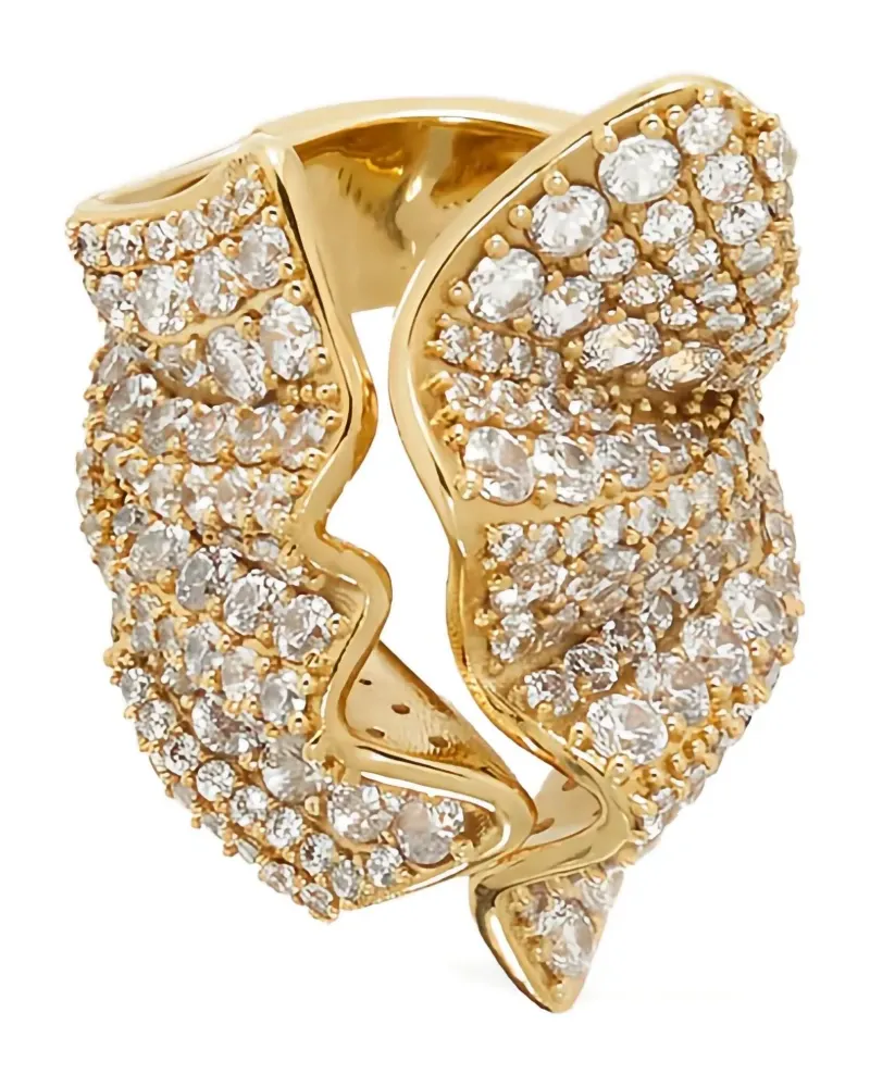 Ferragamo Ring mit Kristallen - Gold Gold