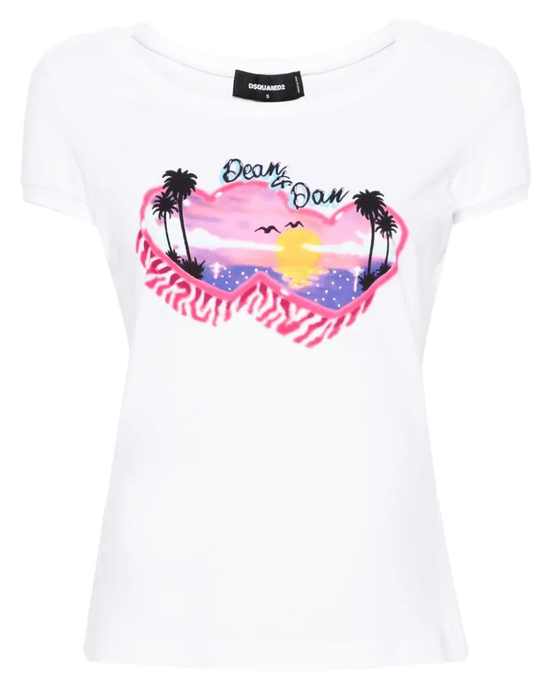 Dsquared2 Dean & Dan T-Shirt - Weiß Weiß