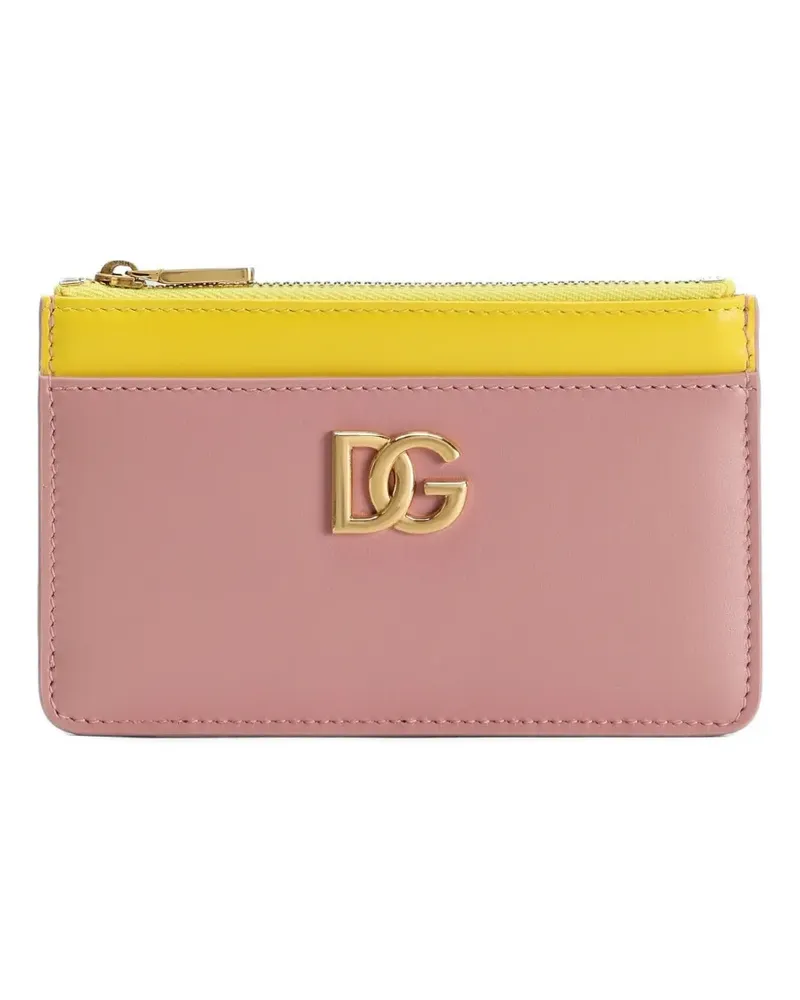 Dolce & Gabbana Kartenetui mit DG-Schild - Rosa Rosa