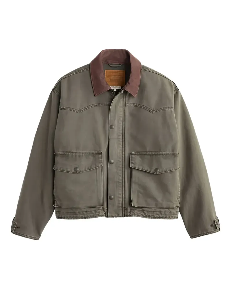 Levi's Hilltop corduroy-collar denim jacket - Grün Grün