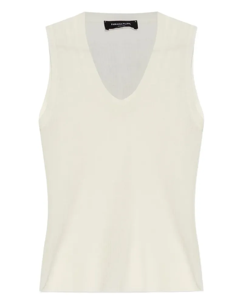 Fabiana Filippi Geripptes Trägershirt - Weiß Weiß