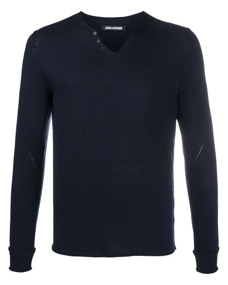 Zadig & Voltaire Monastir' Henley-Pullover Blau