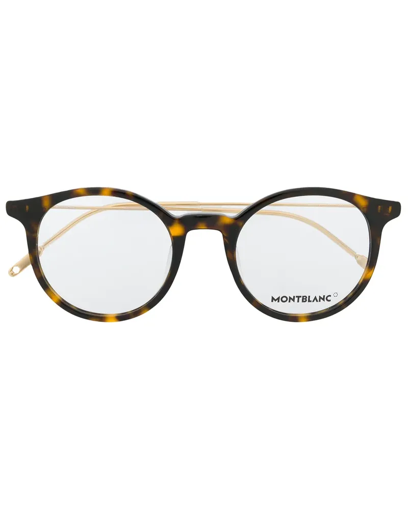 Montblanc Brille mit rundem Gestell - Braun Braun