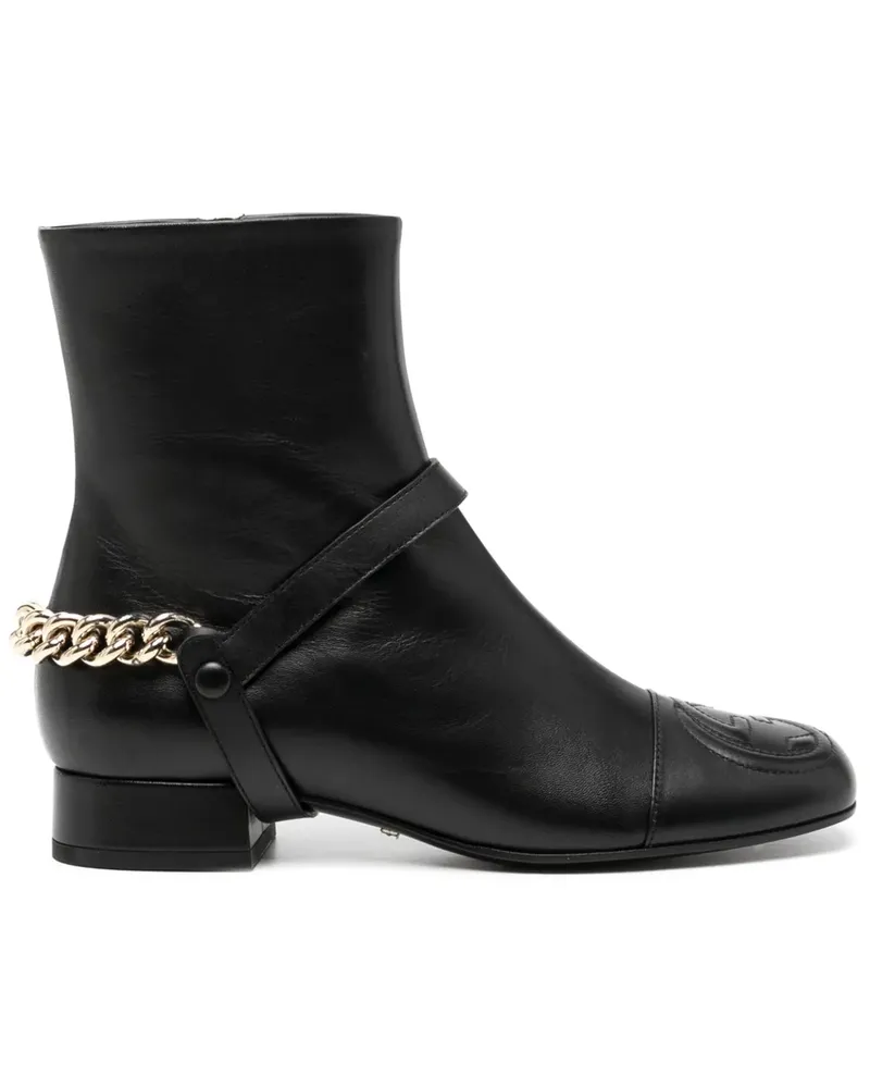 Gucci Stiefeletten aus Leder 40mm - Schwarz Schwarz
