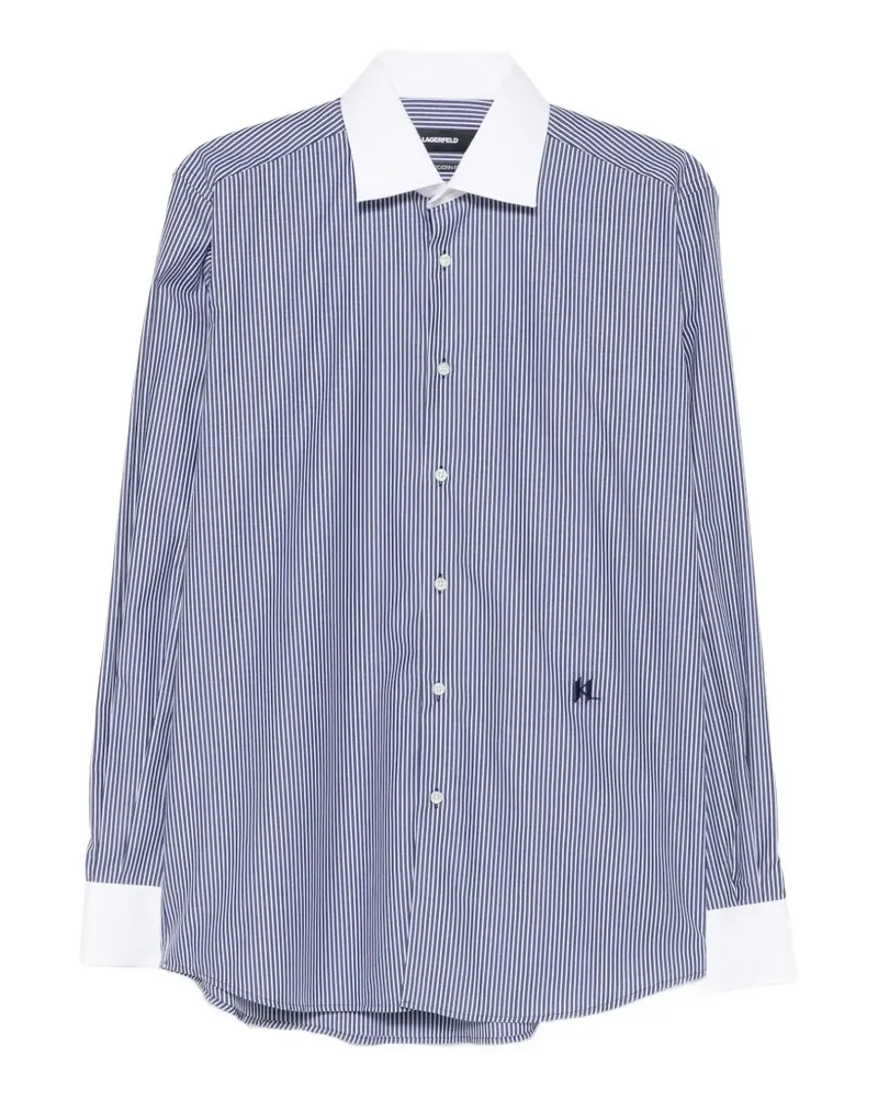 Karl Lagerfeld stripe-pattern shirt - Blau Blau
