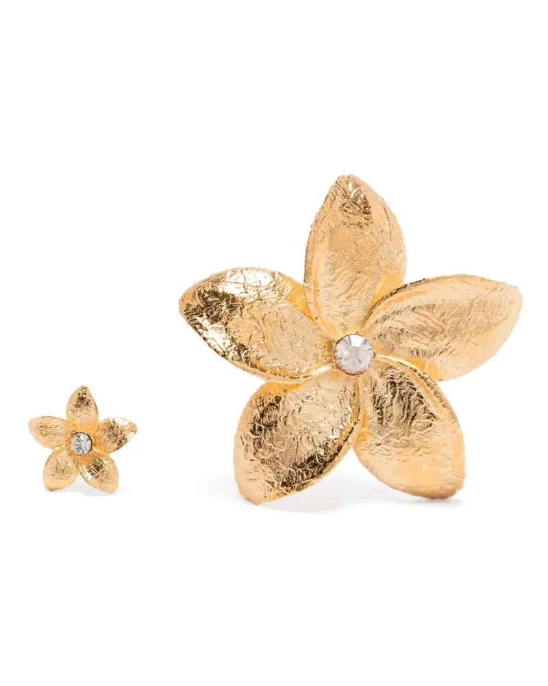 forte_forte Ohrringe mit Blumenform - Gold Gold