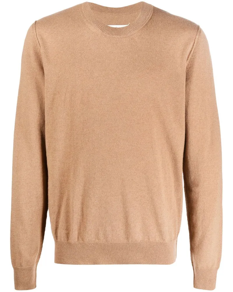 Maison Margiela Kaschmirpullover mit rundem Ausschnitt - Braun Braun