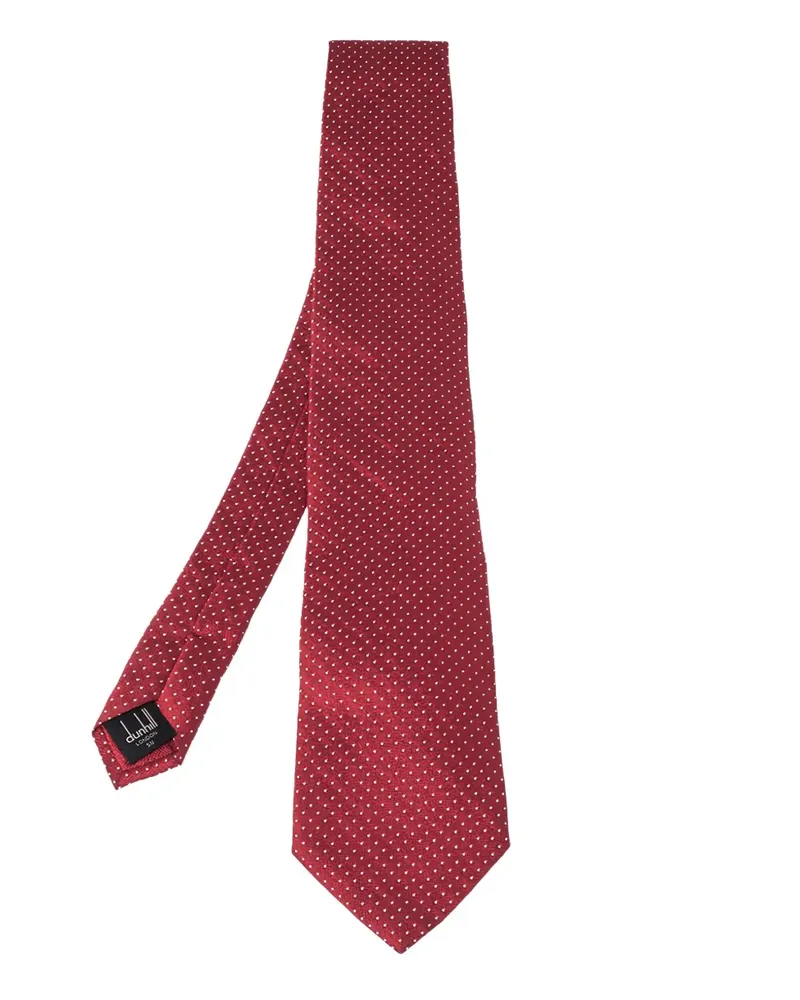 Dunhill 2023 Jacquard-Krawatte mit Punkten - Rot Rot