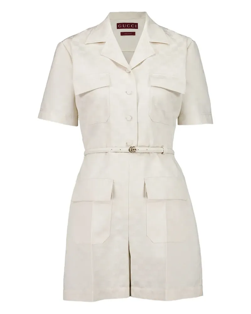 Gucci Playsuit aus Gabardine - Nude Nude