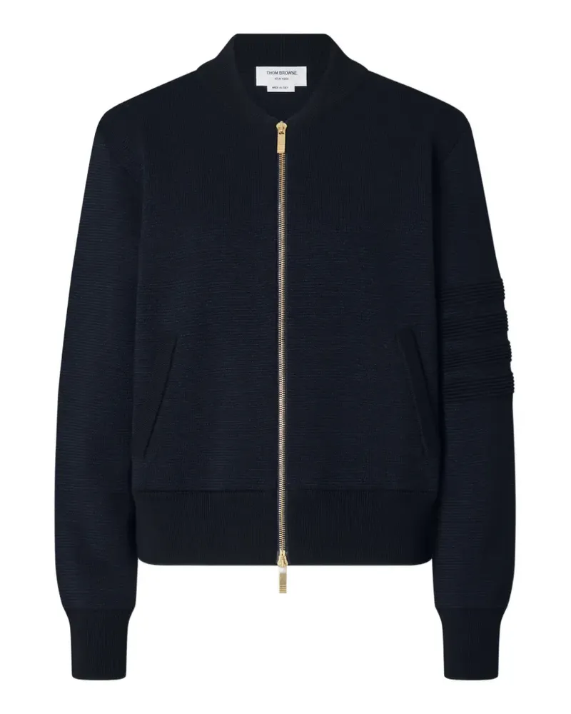 Thom Browne Ottoman Milano Stitch 4-Bar Bomberjacke - Blau Blau