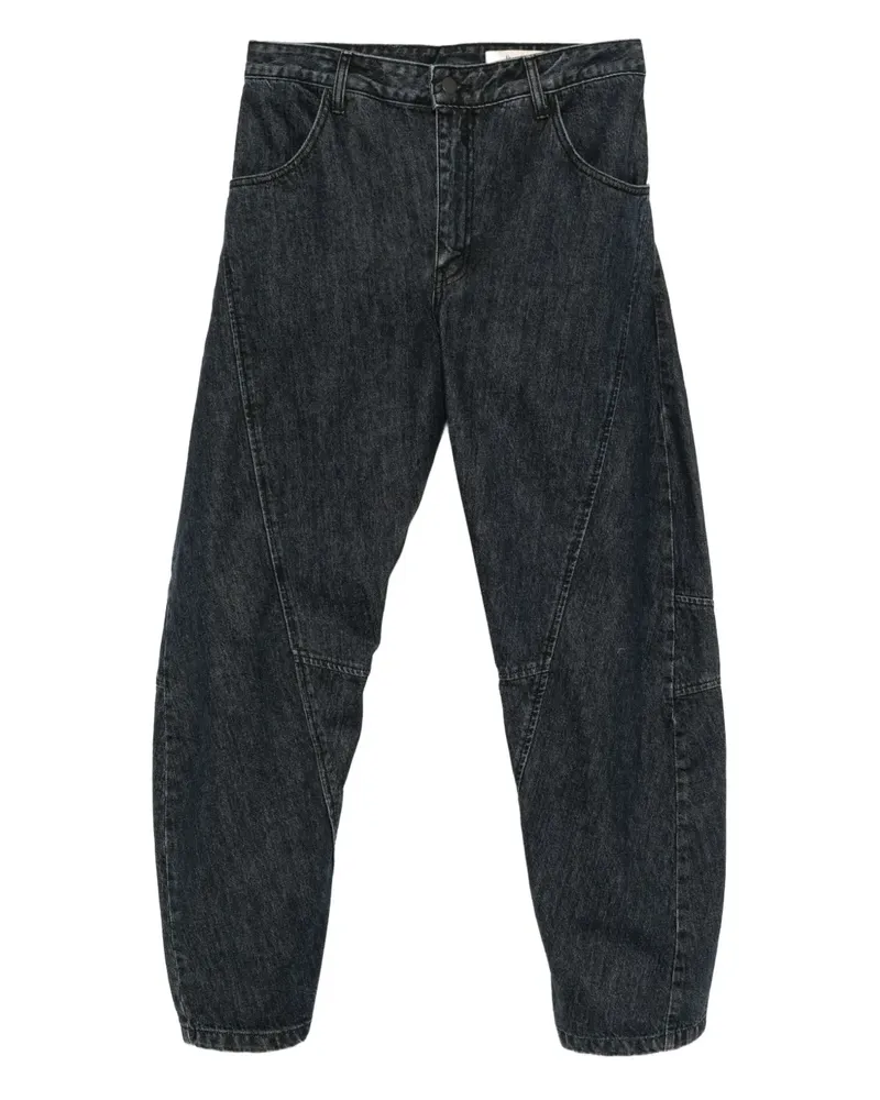 JiyongKim Gebogene Jeans - Blau Blau