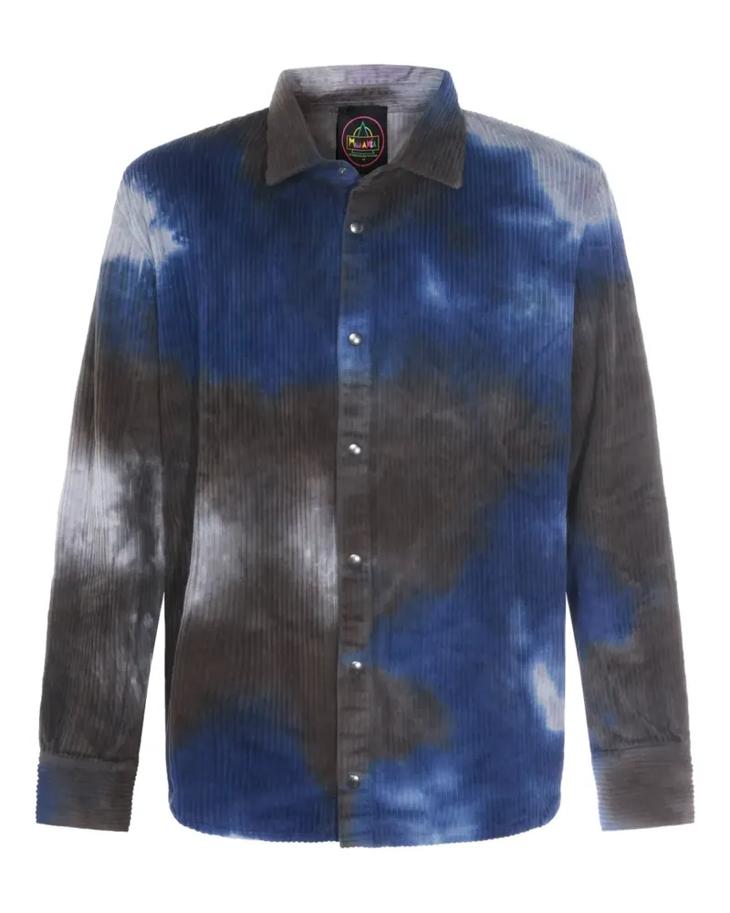 MAUNA KEA Batik-Hemd aus Cord - Blau Blau