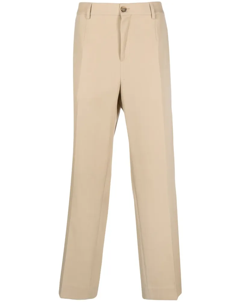 Golden Goose Gabardine-Hose mit hohem Bund - Nude Nude