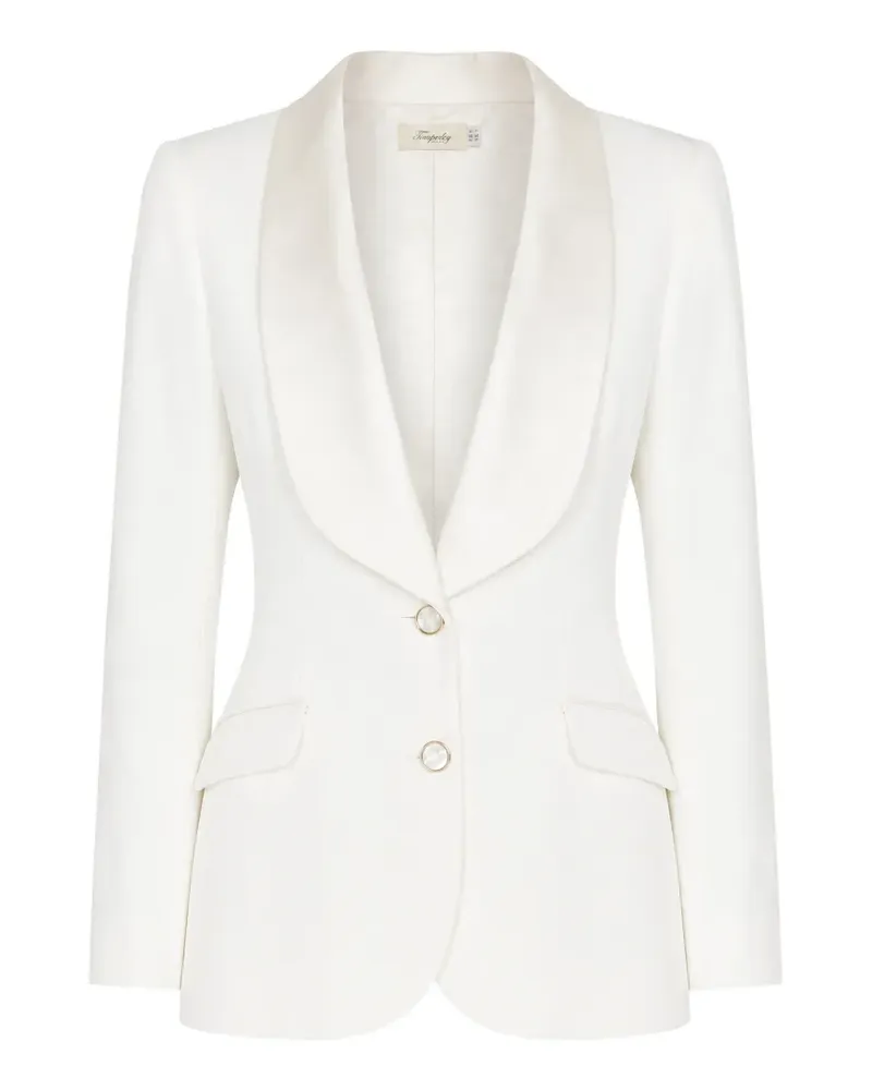 Temperley London Nyx Blazer mit Schalkragen - Weiß Weiß