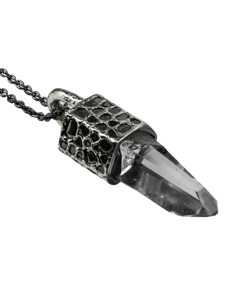 Parts Of Four Talisman Halskette mit Pavéfassung - Silber Silber