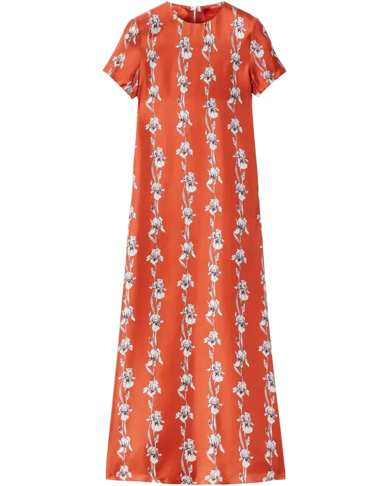 La DoubleJ Swing Midikleid Orange