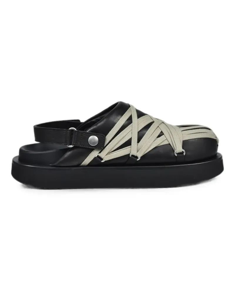 Rick Owens Plateau-Mules mit Schnürung - Schwarz Schwarz
