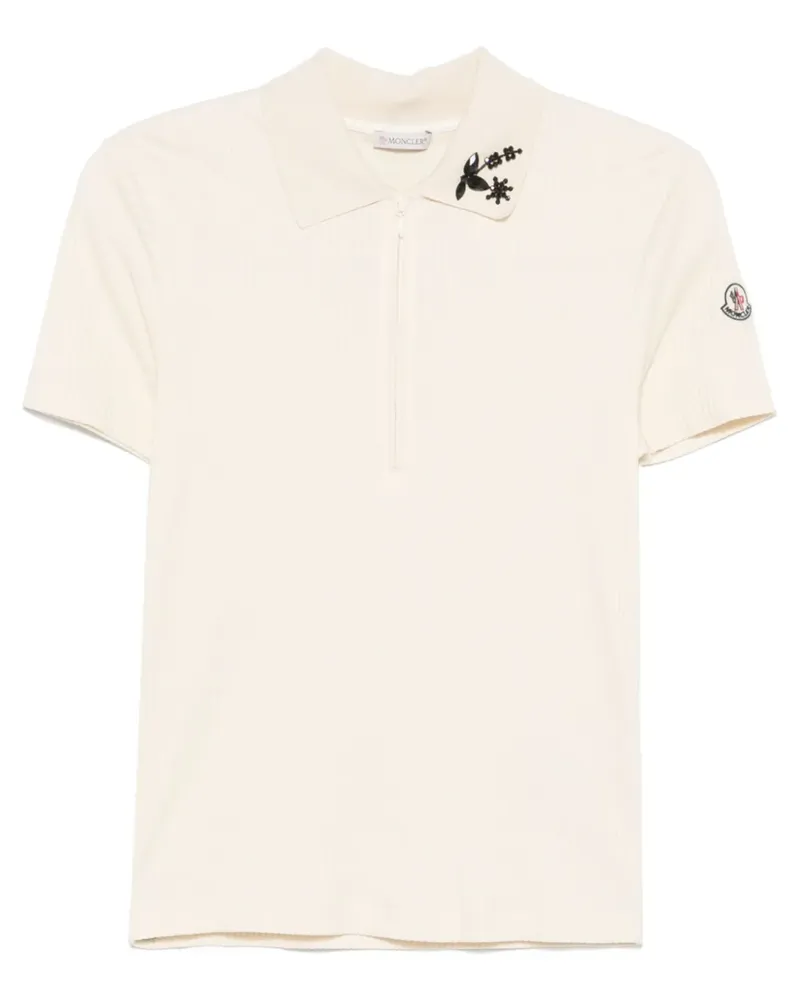 Moncler Poloshirt mit Perlen - Nude Nude