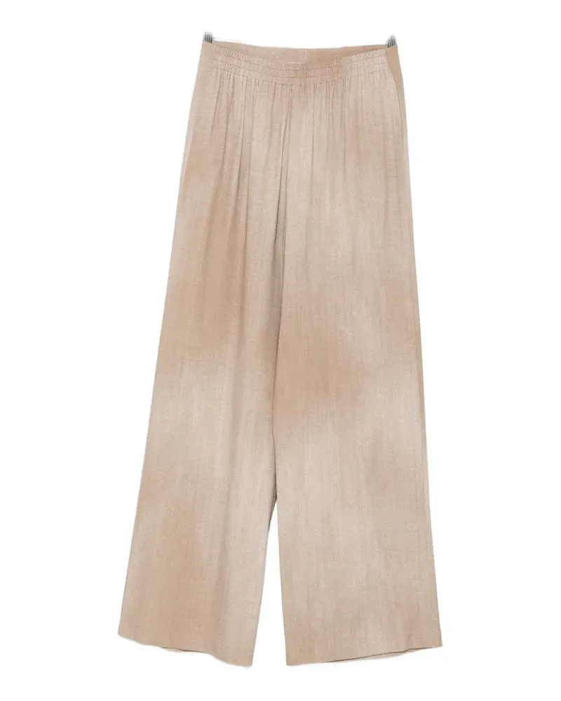 Ermanno Scervino elasticated-waist wide-leg trousers - Nude Nude