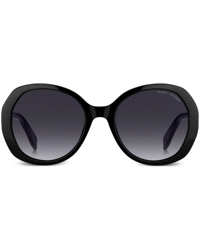 Marc Jacobs Sonnenbrille mit rundem Gestell - Schwarz Schwarz