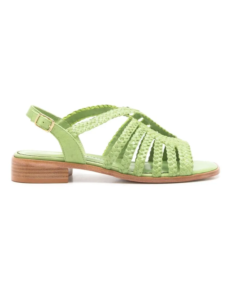 Sarah Chofakian Sandalen mit geflochtenem Riemen - Grün Grün