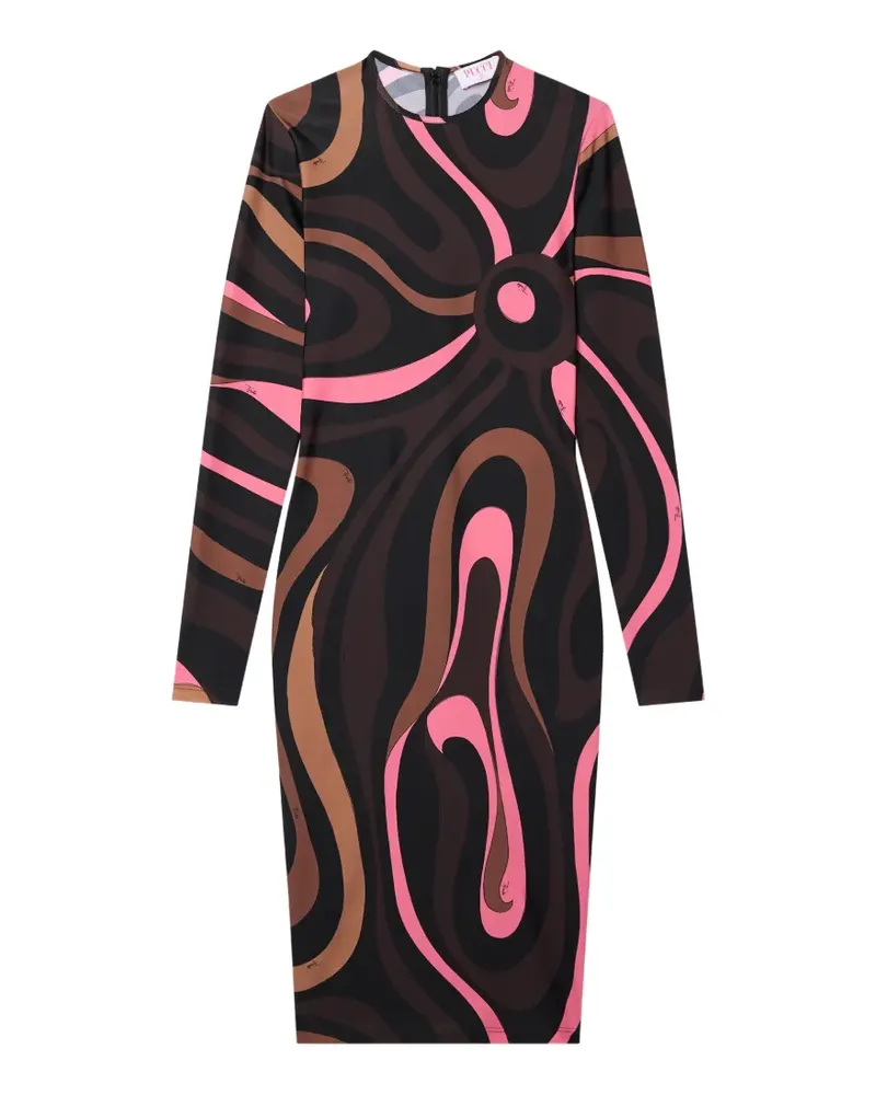 Emilio Pucci Minikleid mit Marmo-Print - Schwarz Schwarz