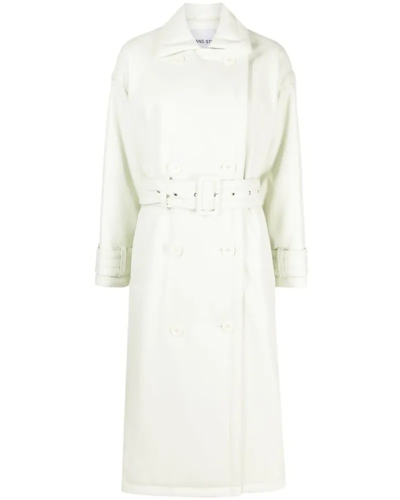 STAND Emily Trenchcoat mit Gürtel - Grün Grün