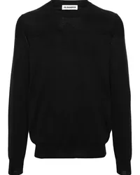 Jil Sander Pullover mit rundem Ausschnitt Schwarz