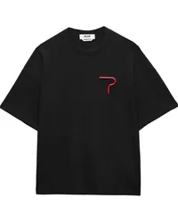 MSGM T-Shirt mit Applikation Schwarz