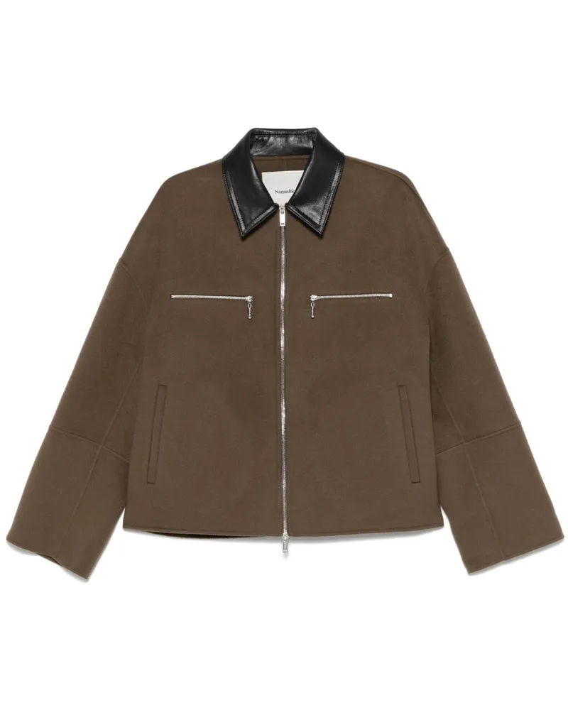 Nanushka Hemdjacke aus Filz - Braun Braun