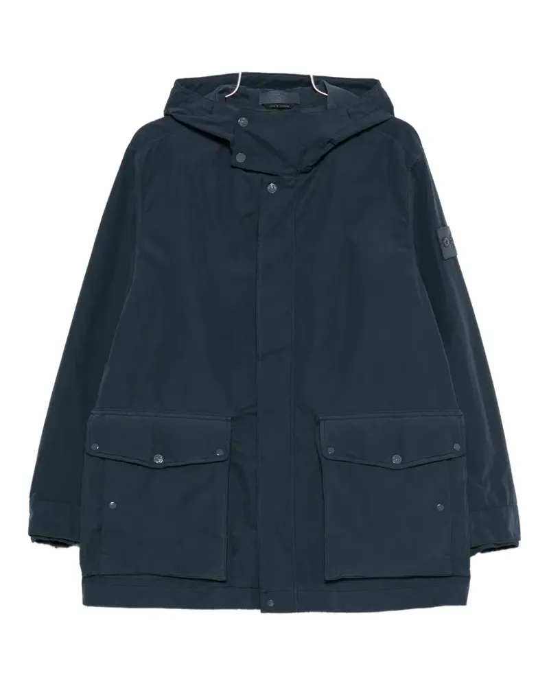 Stone Island long-sleeve hooded jacket - Blau Blau