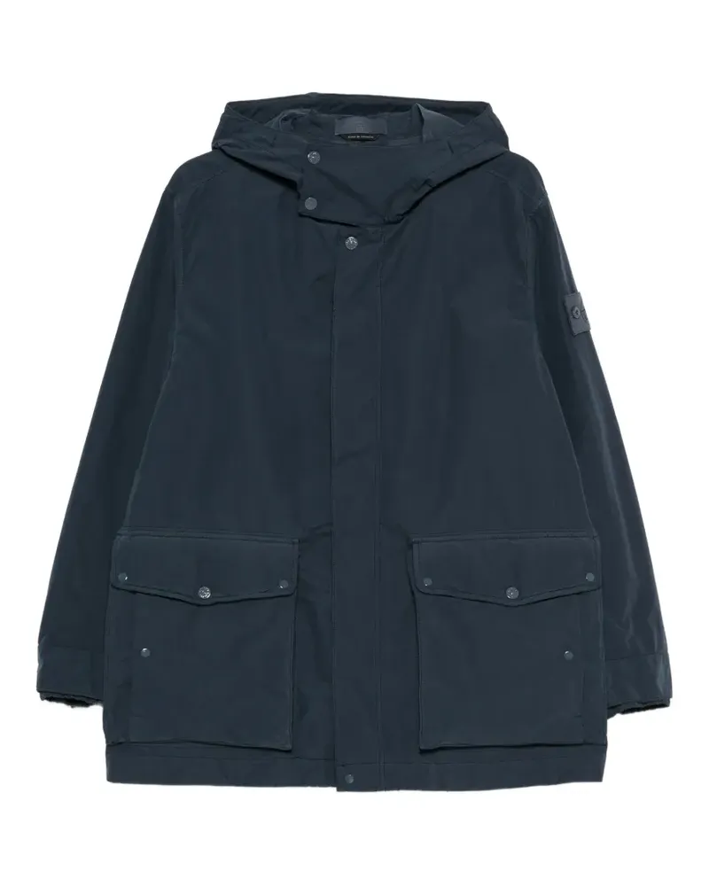 Stone Island long-sleeve hooded jacket - Blau Blau