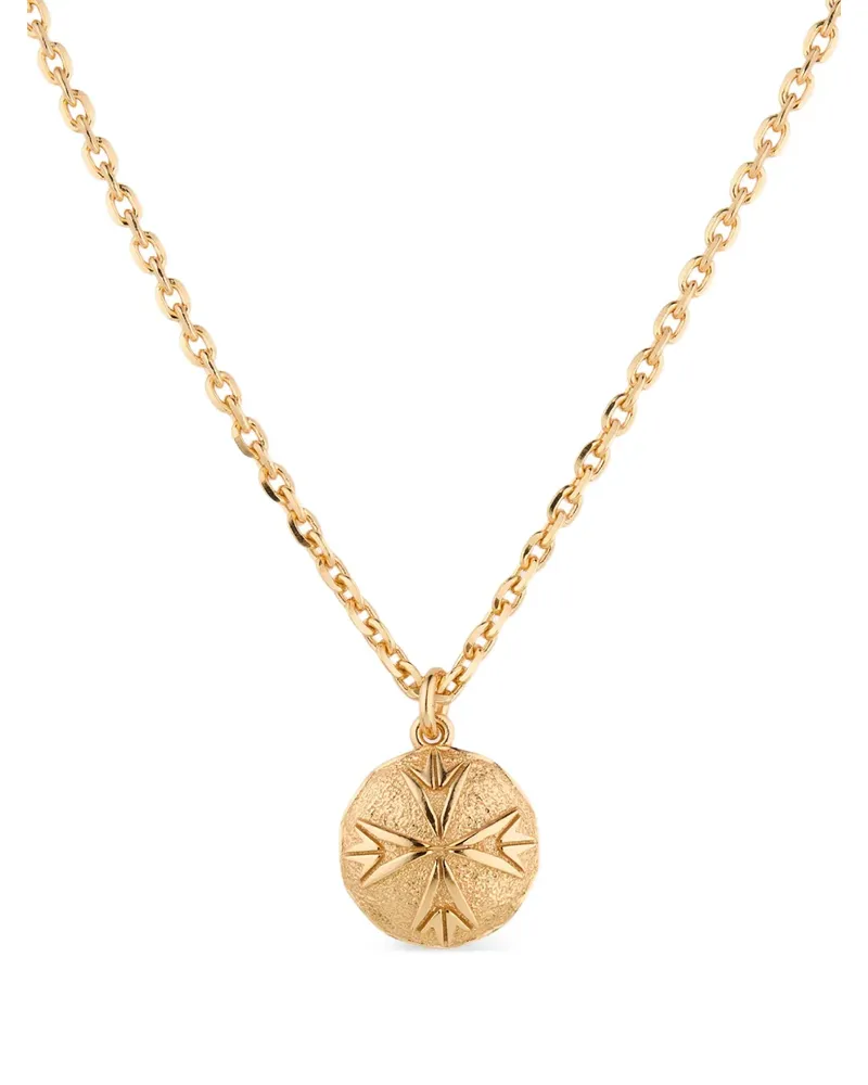 Emanuele Bicocchi Scudo Halskette mit Logo - Gold Gold