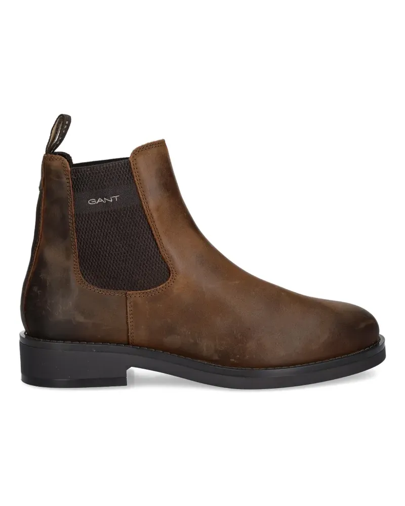 Gant logo-print chelsea boots - Braun Braun