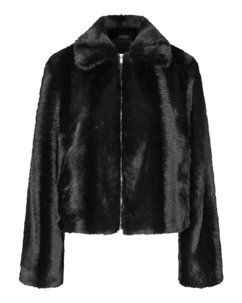 Samsøe & Samsøe Salyllo Jacke aus Faux Fur - Schwarz Schwarz