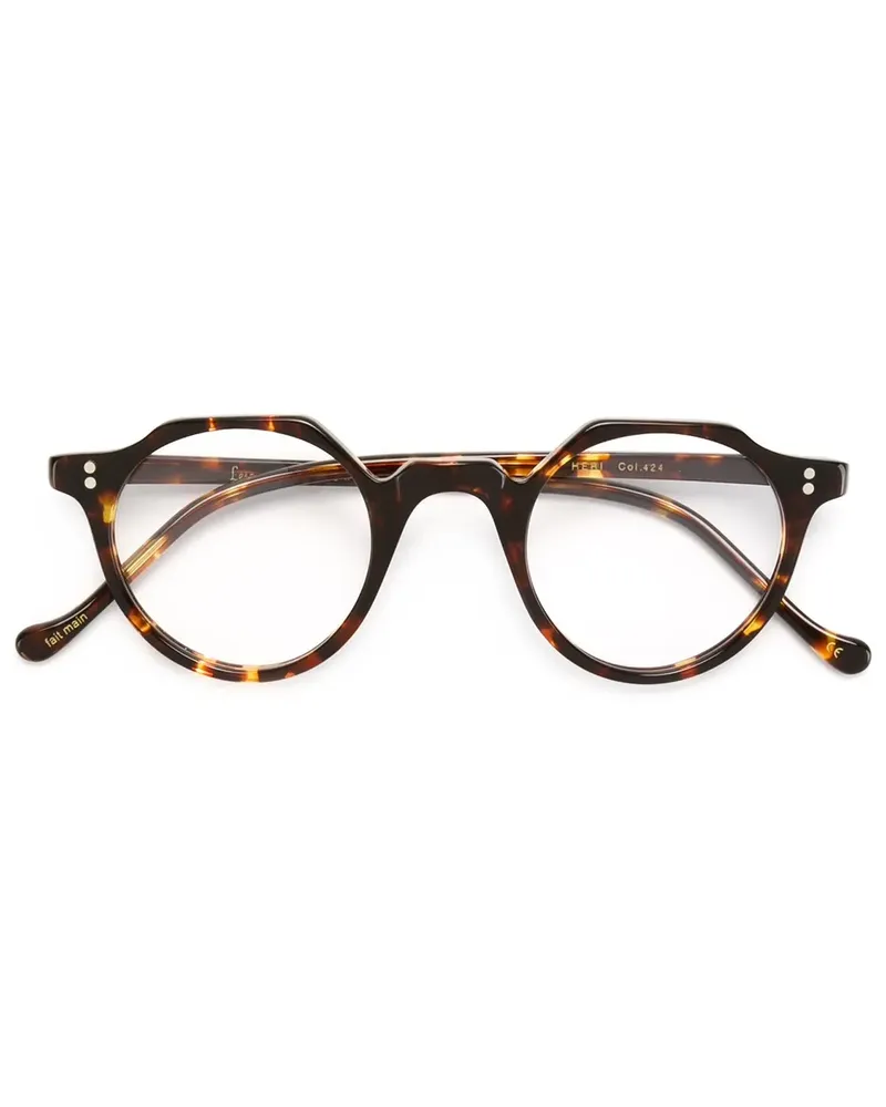 Lesca Brille mit Schildpattoptik - Braun Braun