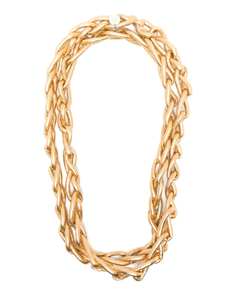Maria Calderara Chunky Halskette mit gewebten Gliedern - Gold Gold