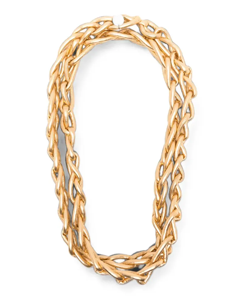 Maria Calderara chunky interwoven-link necklace - Gold Gold