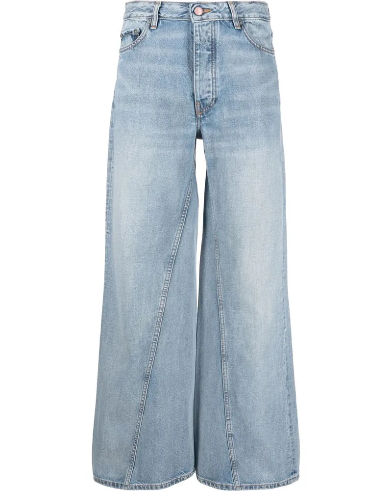 Ganni Weite Jeans Blau